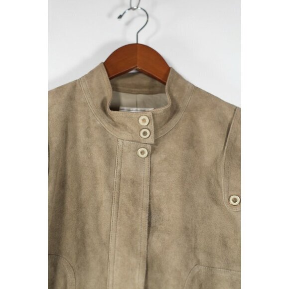 St. John Sport Womens Small Green Jacket Goat Suede Vest Knit Removable Sleeves - Picture 2 of 6